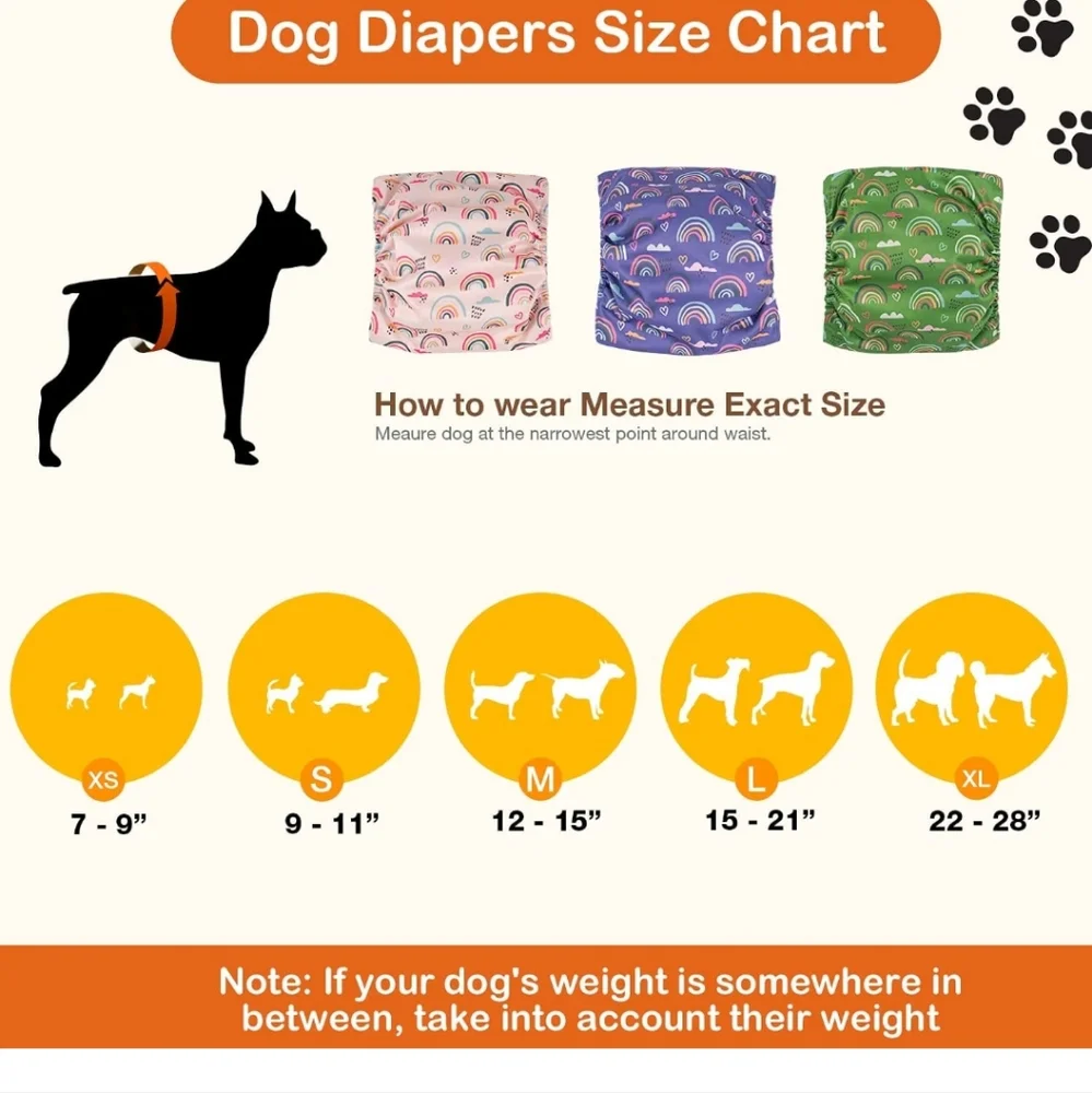 NWT 3pk Dog Washable Diapers